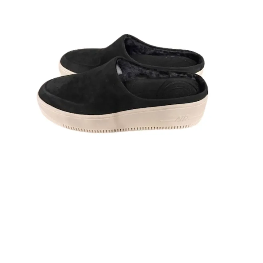 Nike Air Force 1 Lover XX Black Suede Platform Slip-On Mule Sneaker 6.5
